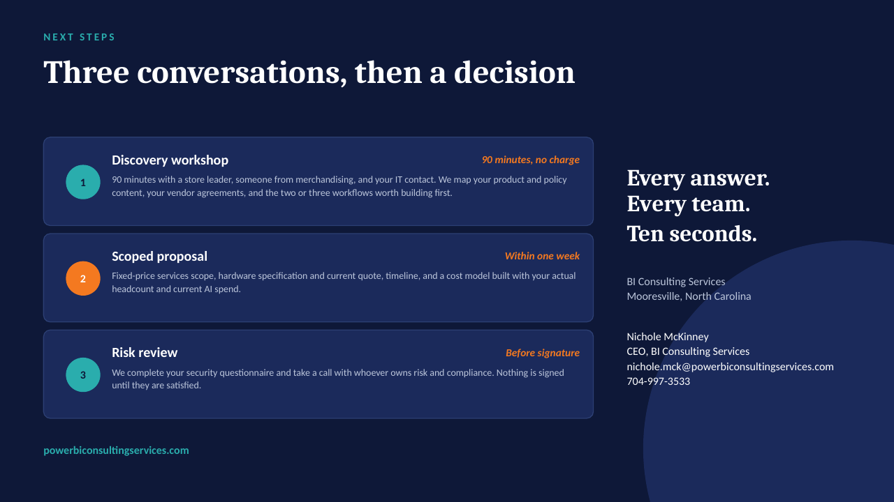 Private AI on your own server — slide 14 of 14